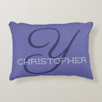Y Initial Calligraphy Name Trendy Very Peri Blue