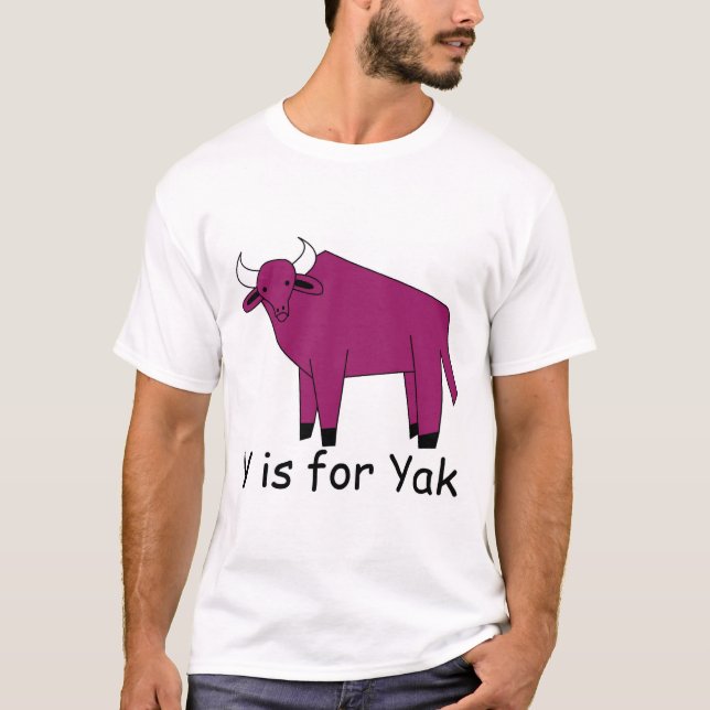Y ist für Yak T-Shirt (Vorderseite)