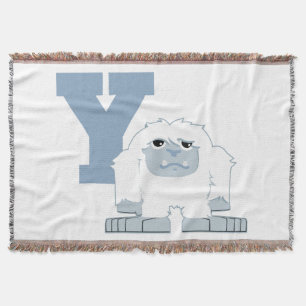 Y ist für Yeti Niedlich Cartoon Yeti Monster Decke