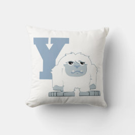 Y ist für Yeti Niedlich Cartoon Yeti Monster Kissen