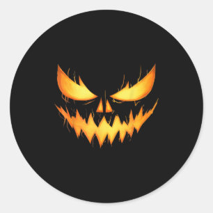 Y Kürbislaterne Carved Pumpkin Face Halloween Cos Runder Aufkleber