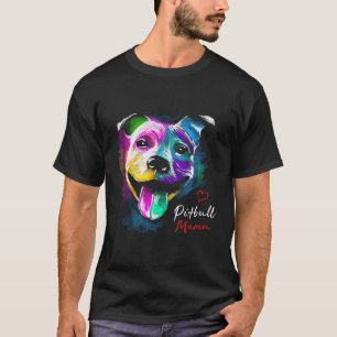 Y Multicolor Pitbull Mama für eine Pittie-Mama T-Shirt