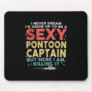 Y Pontoon Kapitän Boot Urlaub See Leben Boot Mousepad