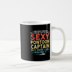Y Pontoon Kapitän Booten Urlaub See Leben Boot Kaffeetasse