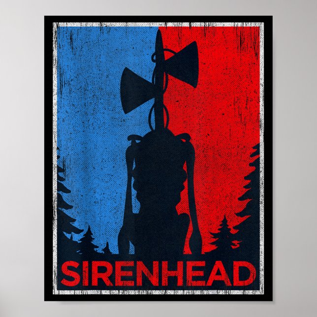 Y Siren Head Meme Gamer Kids Boys Girls Xmas  Poster (Vorne)