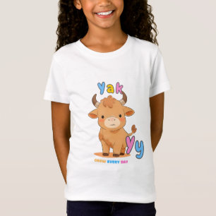 „Y steht für Yak“ Alphabet T-Shirt – Wachse jeden