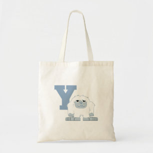 Y steht für Yeti Süßer Cartoon-Yeti-Monster Tragetasche