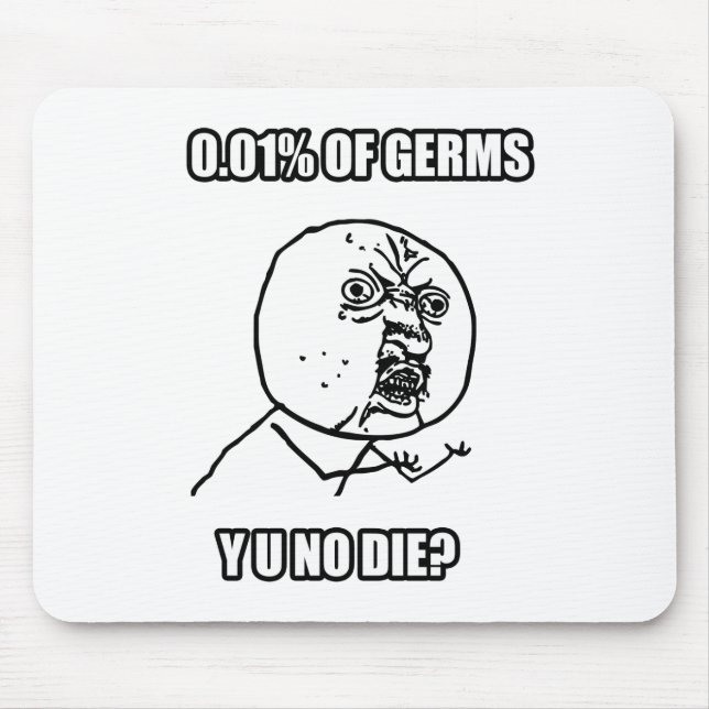 Y U KEIN Typ Meme Mousepad (Vorne)