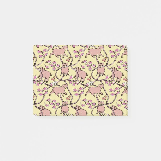 Y Unglaublich witzig Muster Chinesisches Schweinef Post-it Klebezettel (Vorderseite)