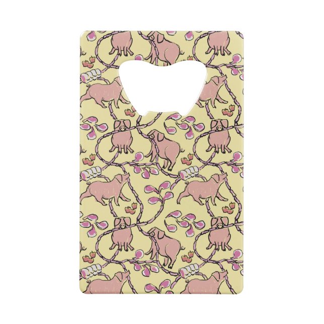 Y Unglaublich witzig Muster Chinesisches Schweinej Geldbeutel Flaschenöffner (Rückseite)