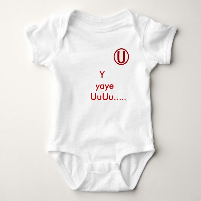 Y YAYE U! BABY STRAMPLER (Vorderseite)