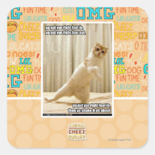 Ya setzte yur rechten Fuß herein, ya gesetzter yu Quadratischer Aufkleber