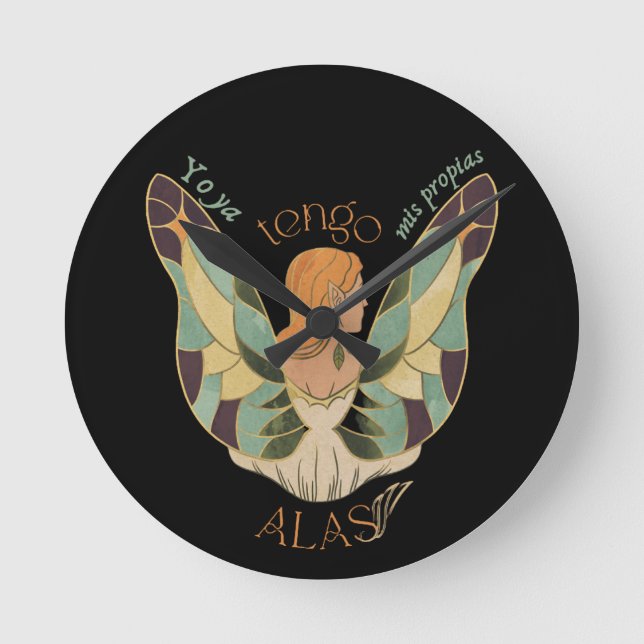 Ya tengo mis propias alas runde wanduhr (Vorderseite)