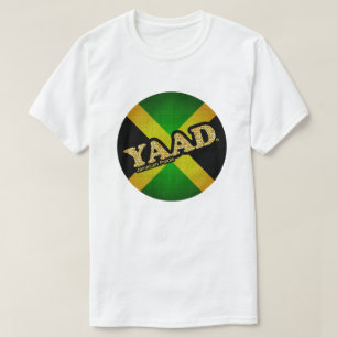 Yaad Jamaikanische Flagge rund Gemustert T-Shirt