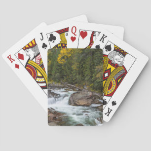 Yaak Fälle im Herbst in der Kootenai National Spielkarten