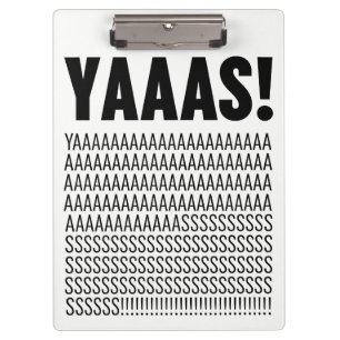 Yaas Typografie - benutzerdefinierte Hintergrundfa Klemmbrett