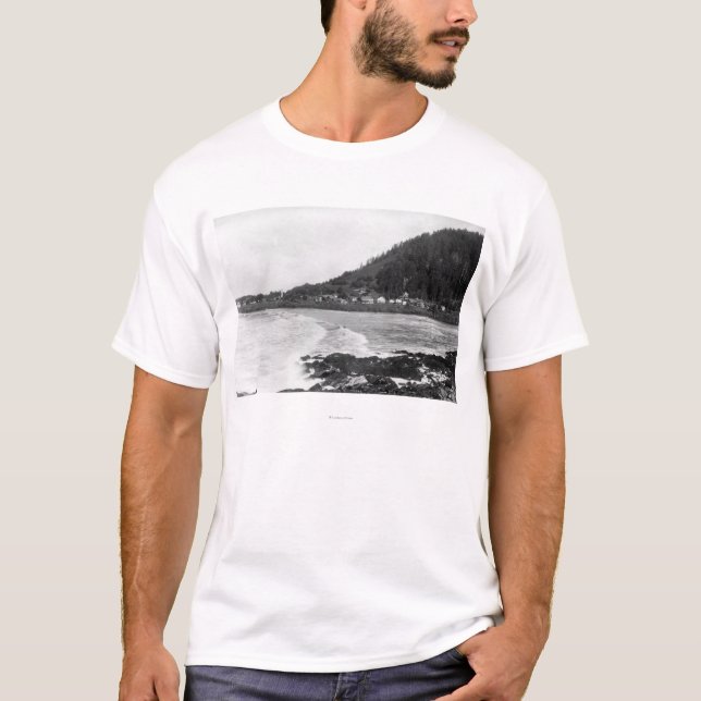Yachats, Oregon-Stadtansicht und Ozean-Fotografie T-Shirt (Vorderseite)