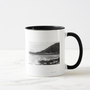 Yachats, Oregon-Stadtansicht und Ozean-Fotografie Tasse
