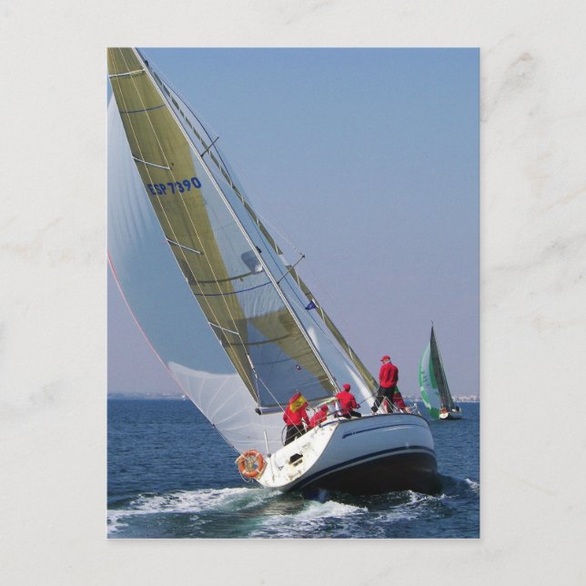 Yacht auf dem Mar Menor Postkarte (Vorderseite)