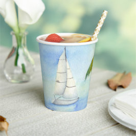 Yacht auf dem Meer Palma Pappbecher