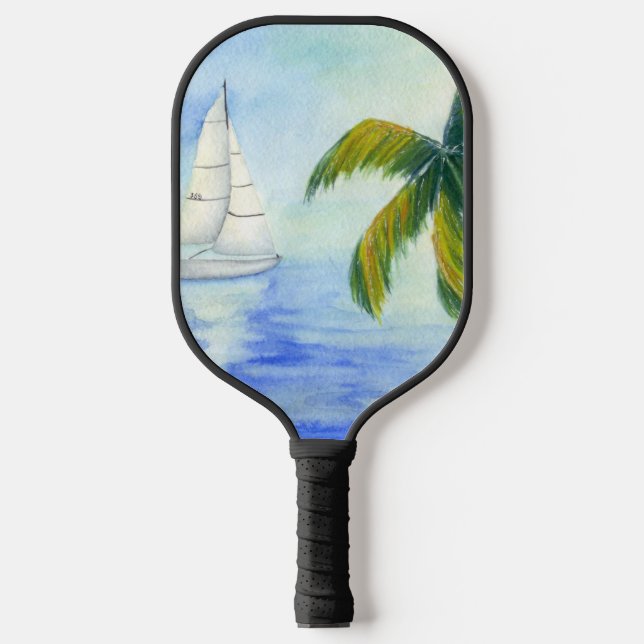 Yacht auf dem Meer Palma Pickleball Schläger (Vorderseite)