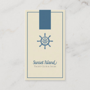 Yacht, Bootverkauf Club Business Card Visitenkarte