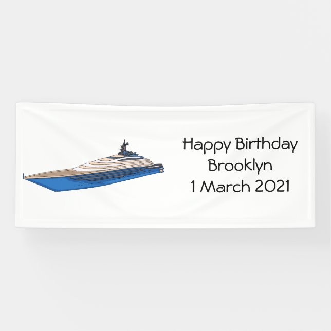 Yacht-Cartoon Banner (Horizontal)