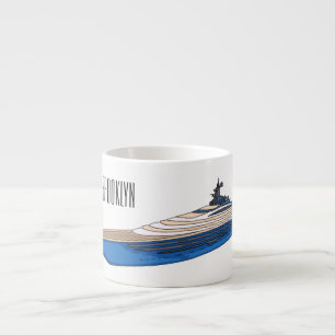 Yacht-Cartoon Espressotasse