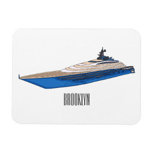 Yacht-Cartoon Magnet