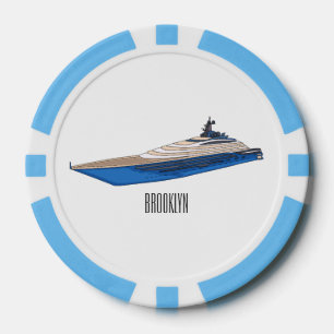 Yacht-Cartoon Pokerchips