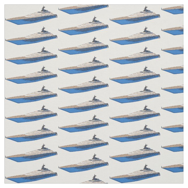 Yacht-Cartoon Stoff (Muster)