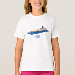 Yacht-Cartoon T-Shirt