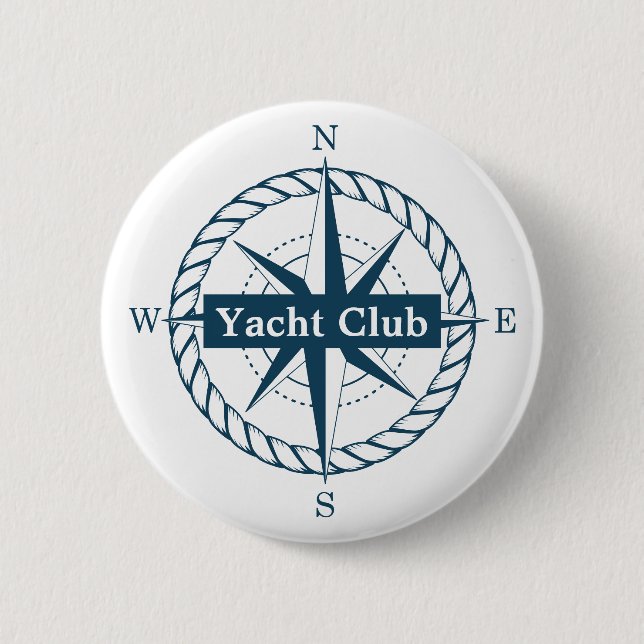 Yacht Club Abzeichen Button (Vorderseite)
