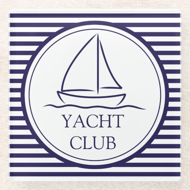 Yacht Club Glasuntersetzer (Vorderseite)