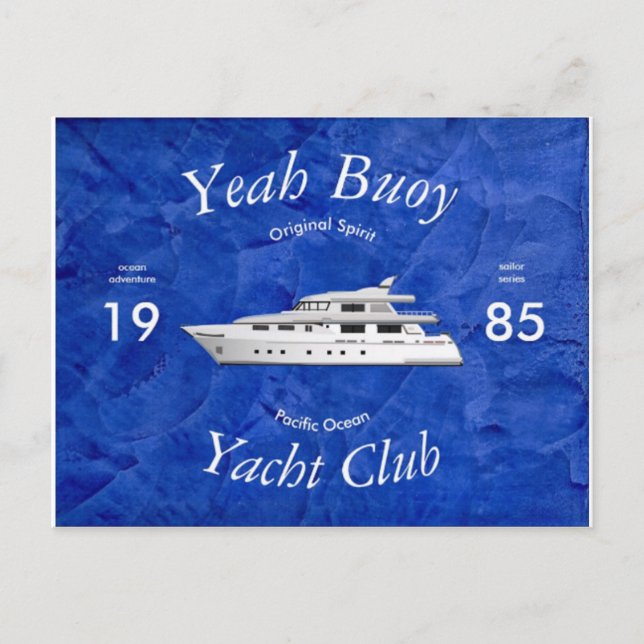 Yacht Club Yeah Buoy Postkarte (Vorderseite)
