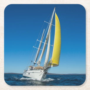 Yacht, die   Südaustralien segelt Rechteckiger Pappuntersetzer