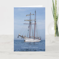 Yacht-Geburtstags-Gruß-Karte