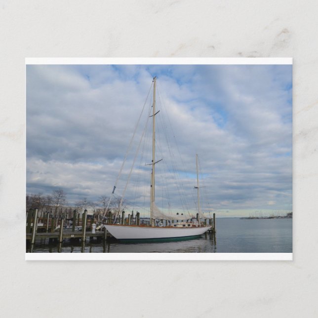 Yacht in Annapolis. Postkarte (Vorderseite)