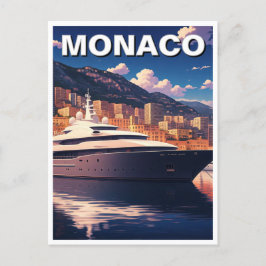Yacht in Monaco Monte Carlo - Reisen Postkarte