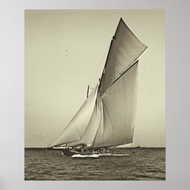 Yacht Kleeblatt Racing America's Cup 1899 Poster (Vorne)