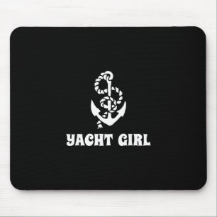 Yacht Mädchen Yacht Party Segelboot Kapitän Kreuzf Mousepad