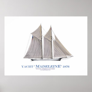 Yacht "Madeleine", Tanzyacht Poster