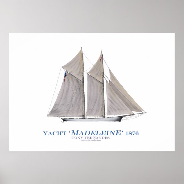 Yacht "Madeleine", Tanzyacht Poster (Vorne)