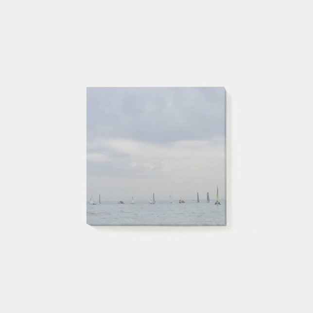 Yacht race boats in a line post-it klebezettel (Vorderseite)