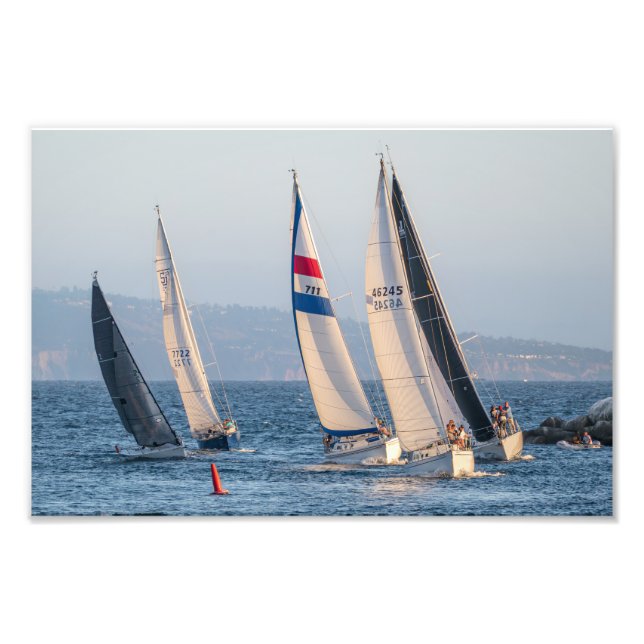 Yacht Race - Marina Del Rey, CA Fotodruck (Vorne)