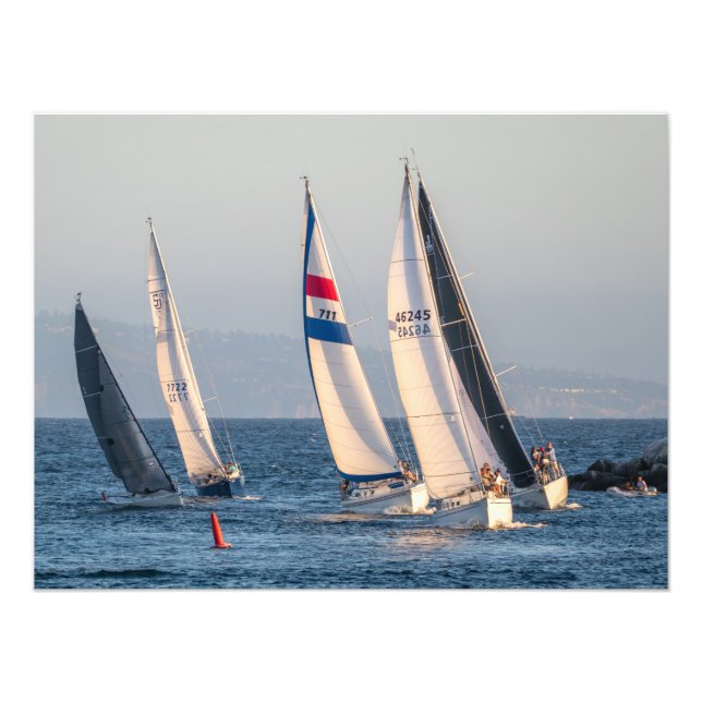 Yacht Race - Marina Del Rey, CA Fotodruck (Vorne)