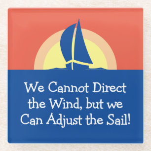 Yacht Racing mit Sonnenuntergang Glasuntersetzer