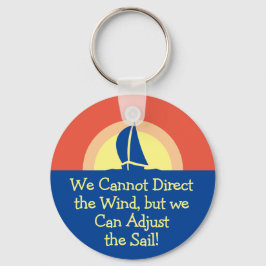 Yacht Racing mit Sonnenuntergang Schlüsselanhänger