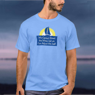 Yacht Racing mit Sonnenuntergang T-Shirt