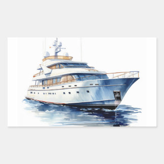 YACHT RECHTECKIGER AUFKLEBER